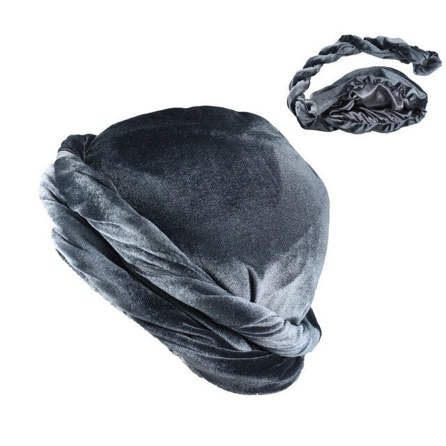 Velvet Satin Lined Turban